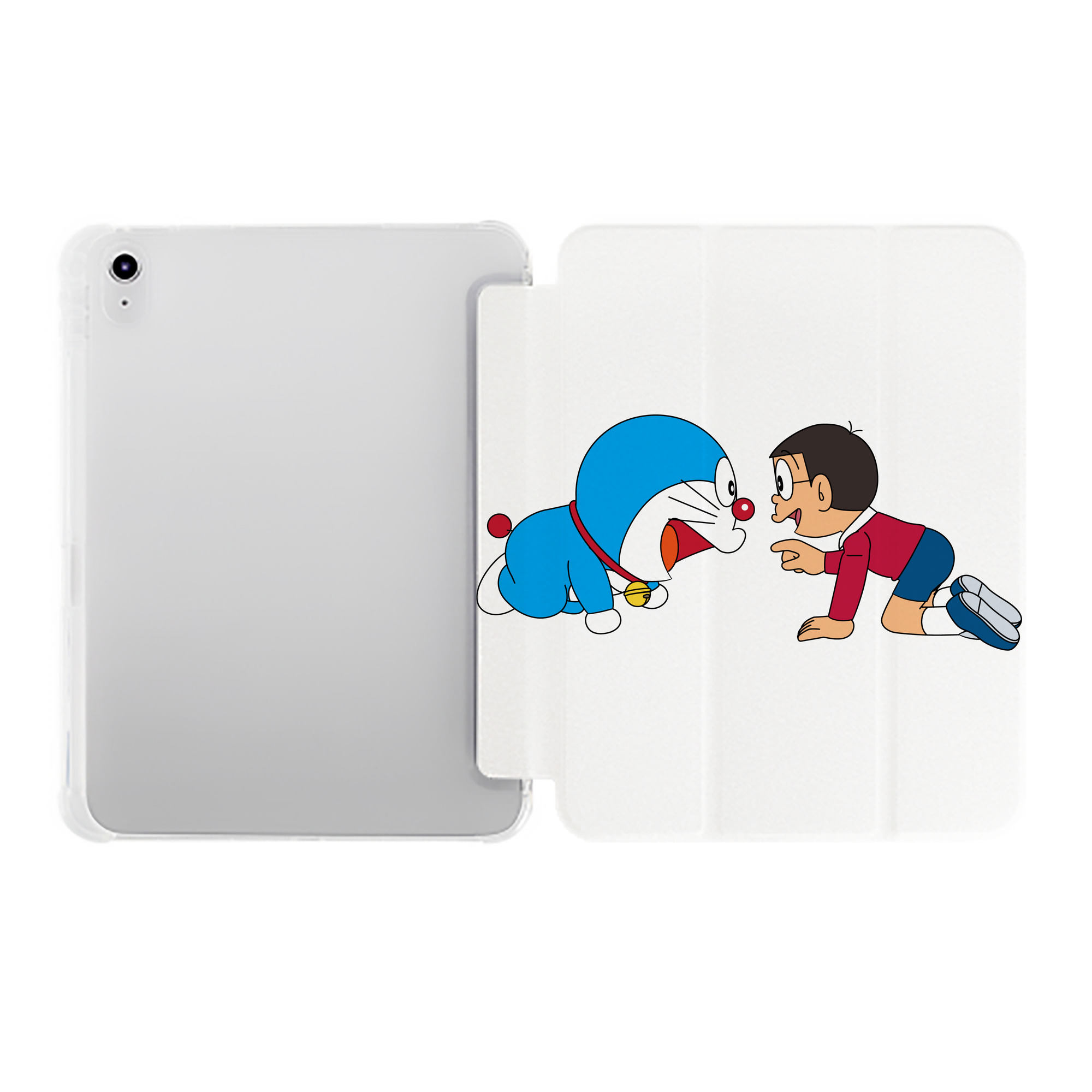 （画像用） ドラえもん 野比 のび太 Doraemon Nobita Nobi IPad ケース ペン収納付き 三つ折りスタンド PUレザー×シリコン 対応機種9.5/10.5/10.9インチ